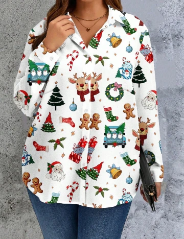 Camasa Emery Rose Curve, alb