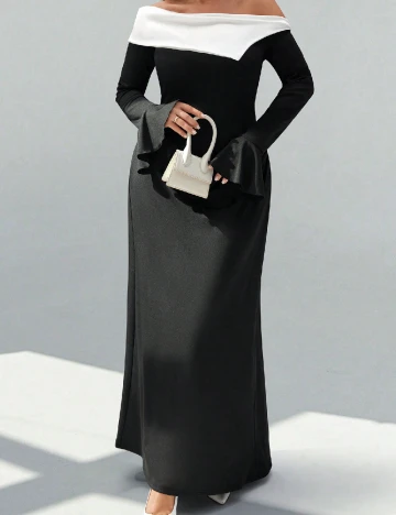 Rochie lunga SHEIN CURVE, negru