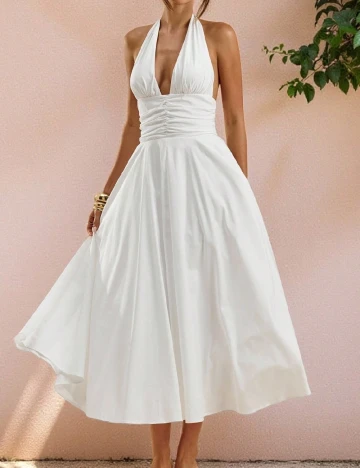 Rochie medie SHEIN, alb