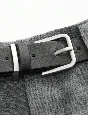 Pantaloni trei sferturi SHEIN, gri