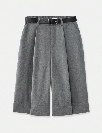 Pantaloni trei sferturi SHEIN, gri