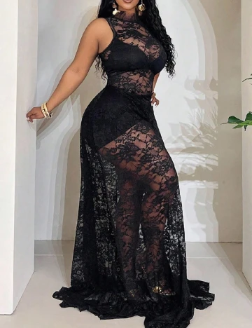 Rochie lunga SHEIN CURVE, negru