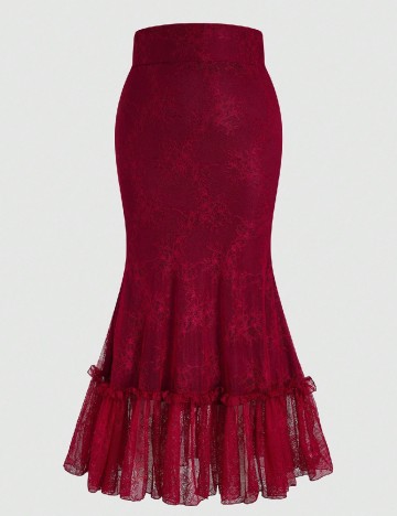 Fusta SHEIN CURVE, rosu