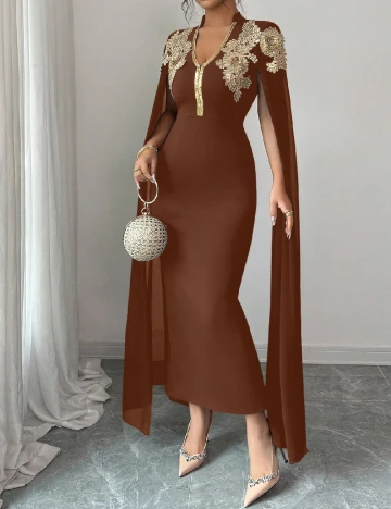 Rochie lunga SHEIN, maro