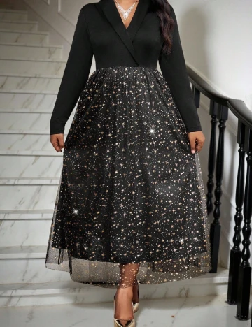 Rochie lunga SHEIN CURVE, negru