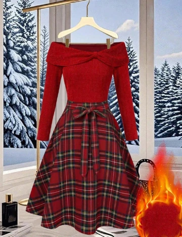 Rochie medie SHEIN, rosu