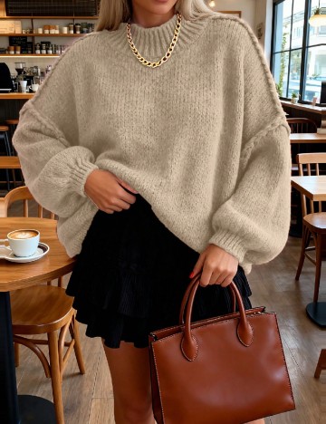 Pulover SHEIN CURVE, crem