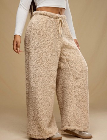 Pantaloni Forever 21 Curve, maro deschis