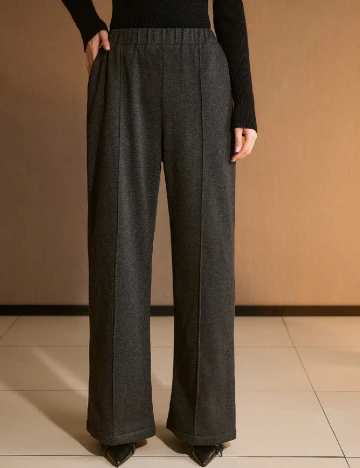 Pantaloni MOTF, gri inchis