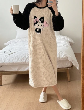 Rochie de noapte SHEIN, crem