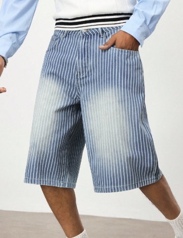 
						Pantaloni scurti Romwe, albastru