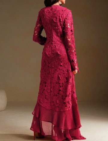 Rochie lunga Anewsta, roz