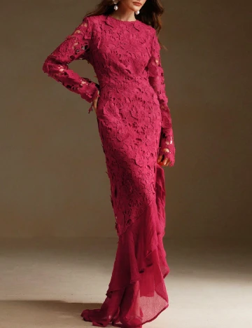 Rochie lunga Anewsta, roz