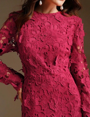 Rochie lunga Anewsta, roz