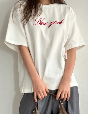 Tricou Oversize Dazy, alb