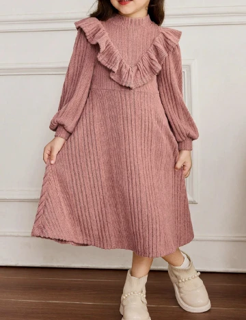 Rochie Shein Kids, roz pudra inchis