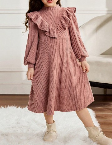 Rochie Shein Kids, roz pudra inchis