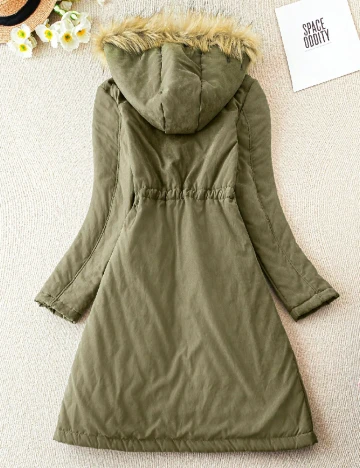 Geaca SHEIN CURVE, verde