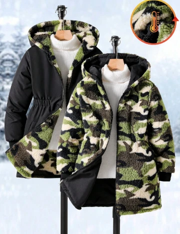 Geaca reversibila Shein Kids, negru