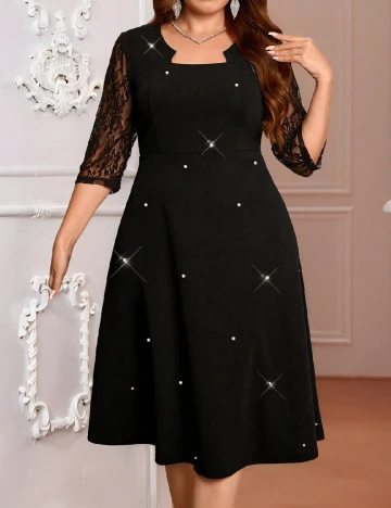 Rochie medie SHEIN CURVE, negru