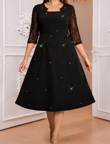 Rochie medie SHEIN CURVE, negru