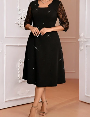 Rochie medie SHEIN CURVE, negru