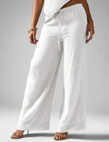 Pantaloni Missguided, alb