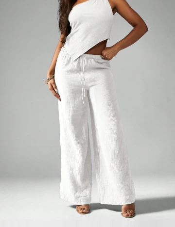 Pantaloni Missguided, alb