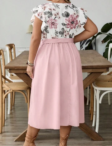 Rochie medie SHEIN CURVE, roz