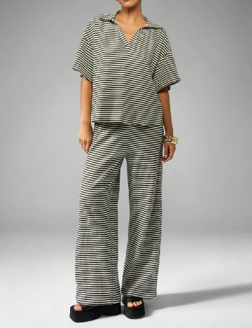 Compleu Missguided, ecru/negru