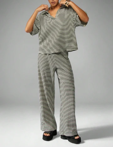 Compleu Missguided, ecru/negru