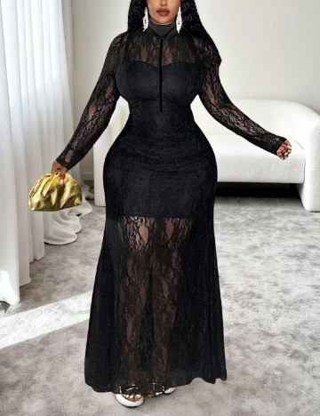 Rochie lunga SHEIN CURVE, negru