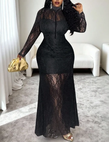 Rochie lunga SHEIN CURVE, negru