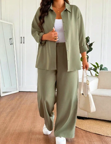 Compleu SHEIN CURVE, verde