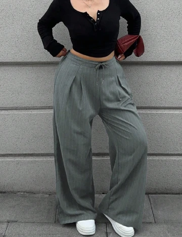 Pantaloni SHEIN CURVE, gri