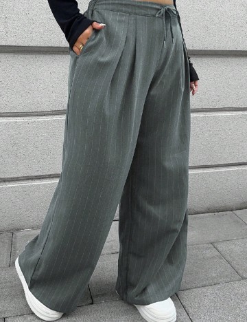 Pantaloni SHEIN CURVE, gri