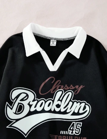 Bluza Shein Kids, negru