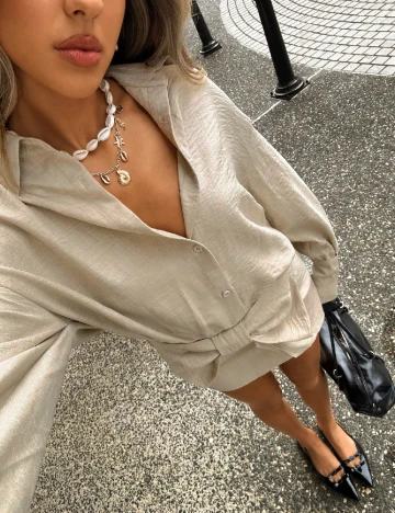 Rochie scurta SHEIN, bej