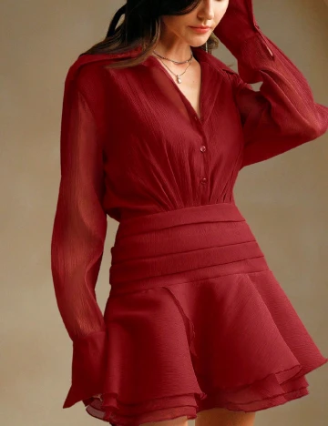 Rochie scurta Anewsta, rosu