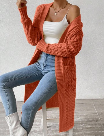 Cardigan SHEIN, portocaliu