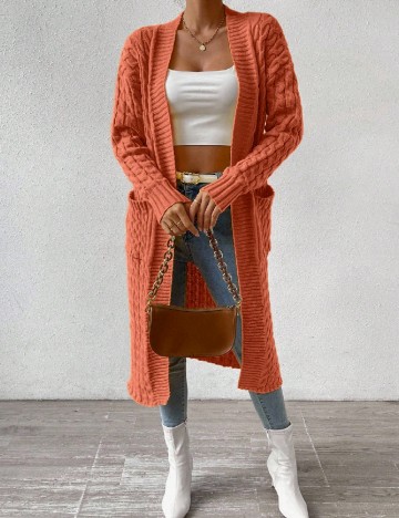 Cardigan SHEIN, portocaliu