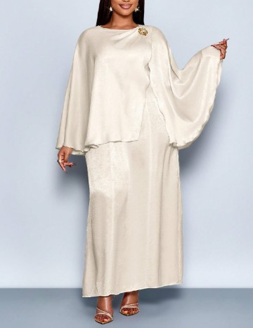 Rochie lunga SHEIN CURVE, crem