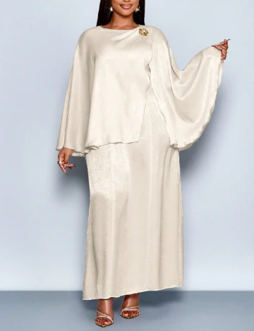 Rochie lunga SHEIN CURVE, crem