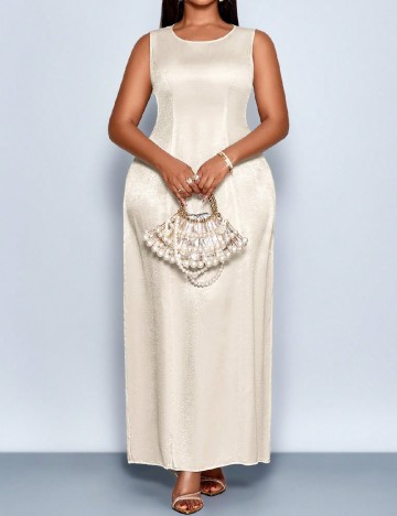 Rochie lunga SHEIN CURVE, crem