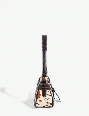 Geanta SHEIN, maro/alb