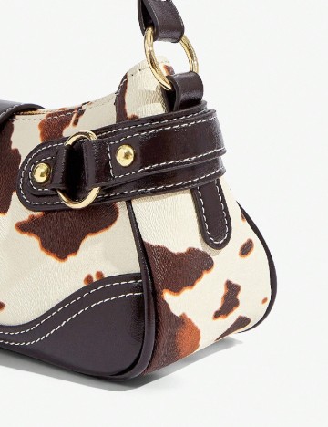 Geanta SHEIN, maro/alb