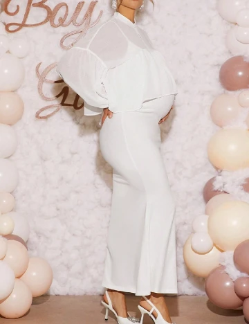 Set rochie si bluza SHEIN Maternity, alb