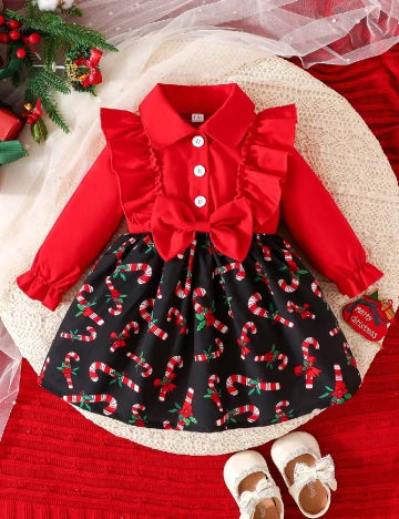 Rochie Shein Kids, rosu/negru