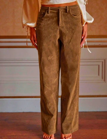 Pantaloni SHEIN, maro