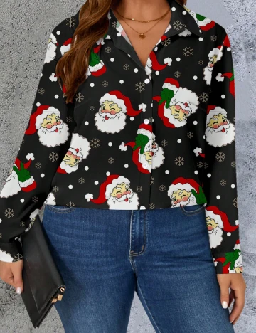 Camasa SHEIN CURVE, negru